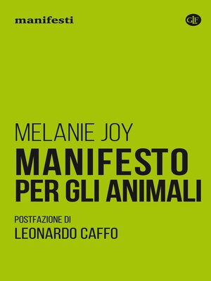 cover image of Manifesto per gli animali